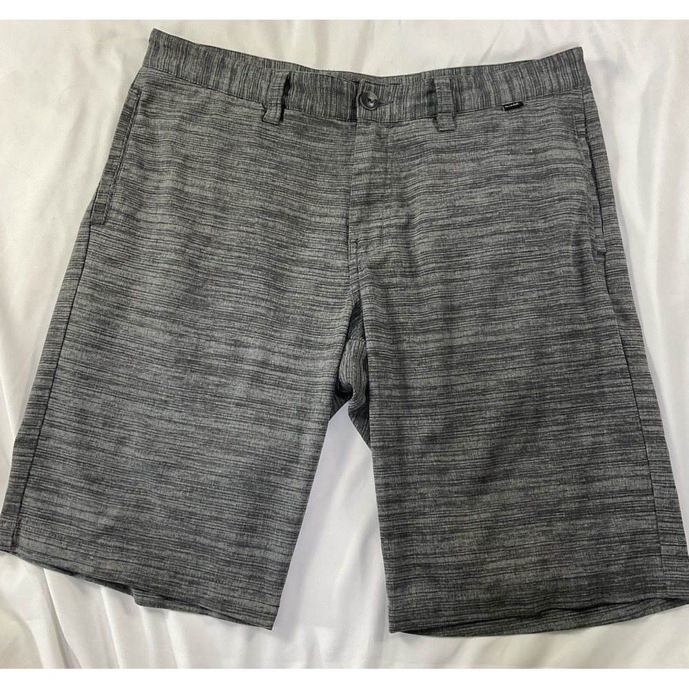 Travis Mathew Golf Shorts Black /Grey/White Heather Size 34 Casual Athletic 171